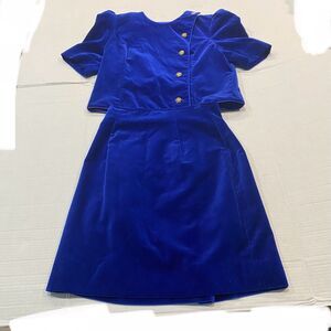 Vintage Maggie Breen Womens Velvet Like Cotton Matching Top And Bottom Size 12P